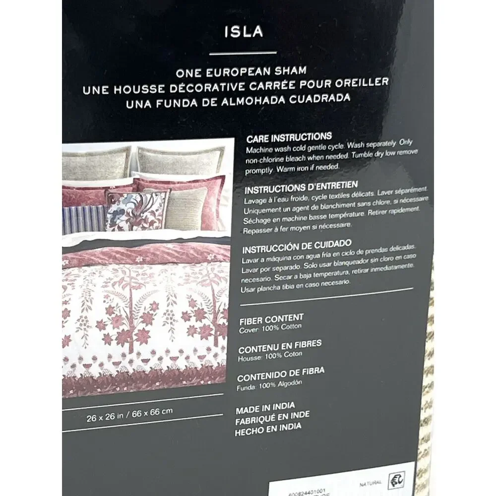 Lauren Ralph Lauren Isla Texture European Euro Sham Natural 1 ONE PC. NIP